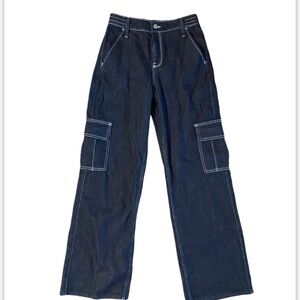 NWT Hollister High Rise Utility Baggy Jeans Size 1R Hollister Vintage Stretch